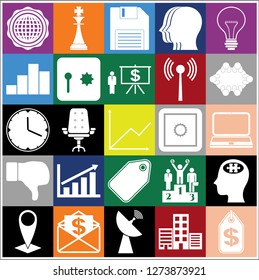Set of 25 business icons. Collection. Amazing desing. Vector Illustration.