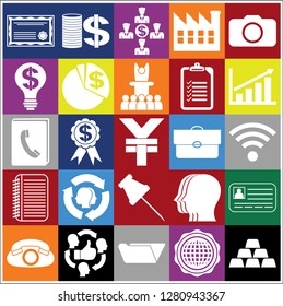 Set of 25 business icons. Collection. Detailed design. Vector Illustration.