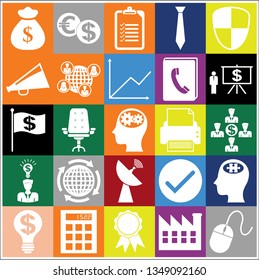 Set of 25 business icons. Collection. Amazing desing. Vector Illustration.