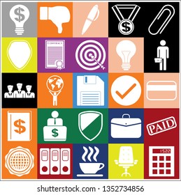Set of 25 business icons. Collection. Amazing desing. Vector Illustration.