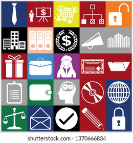 Set of 25 business icons. Collection. Amazing desing. Vector Illustration.