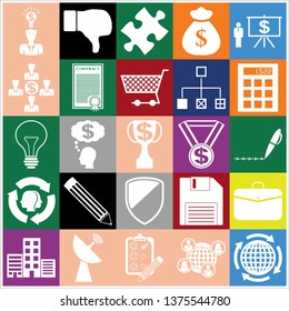 Set of 25 business icons. Collection. Amazing desing. Vector Illustration.