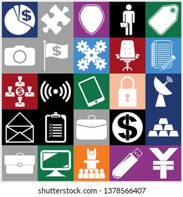 Set of 25 business icons. Collection. Detailed design. Vector Illustration.