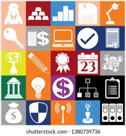Set of 25 business icons. Collection. Detailed design. Vector Illustration.