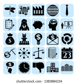 Set of 25 business icons. Collection. Amazing desing. Vector Illustration.