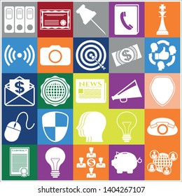 Set of 25 business icons. Collection. Amazing desing. Vector Illustration.