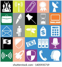 Set of 25 business icons. Collection. Amazing desing. Vector Illustration.