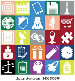 Set of 25 business icons. Collection. Amazing desing. Vector Illustration.