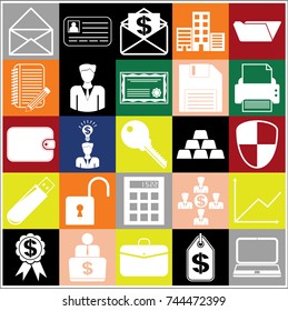 Set of 25 business icons. Collection. Amazing desing. Vector Illustration.