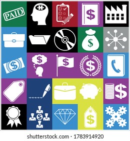 Set of 25 Business icons. Concept design. 