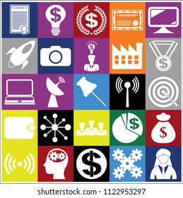 Set of 25 business icons, high quality. Collection. Amazing desing. Vector Illustration.
