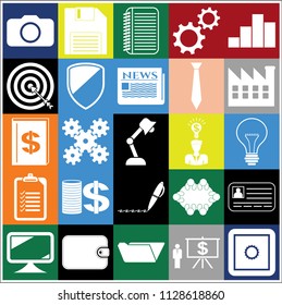Set of 25 business icons, high quality. Collection. Amazing desing. Vector Illustration.