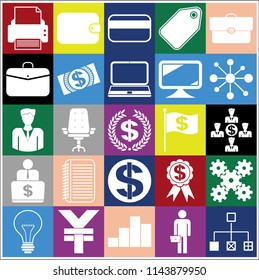 Set of 25 business icons, high quality. Collection. Amazing desing. Vector Illustration.