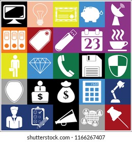 Set of 25 business icons, high quality. Collection. Amazing desing. Vector Illustration.