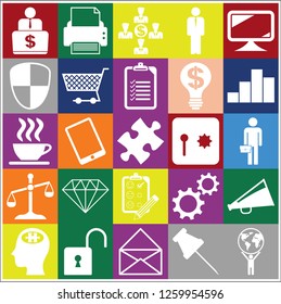 Set of 25 business icons, high quality. Collection. Detailed design. Vector Illustration. Set of 25 business icons, high quality. Collection. Detailed design. Vector Illustration.