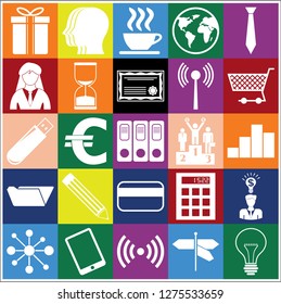 Set of 25 business icons, high quality. Collection. Amazing desing. Vector Illustration.