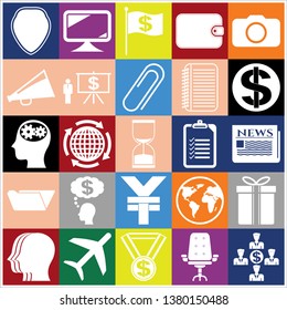 Set of 25 business icons, high quality. Collection. Amazing desing. Vector Illustration.