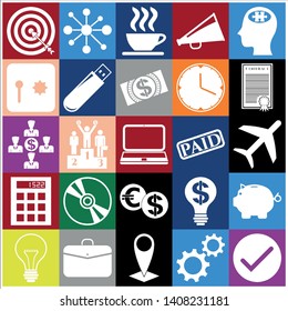 Set of 25 business icons, high quality. Collection. Amazing desing. Vector Illustration.