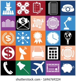 Set of 25 business icons, high quality. Collection. Detailed design. Vector Illustration.