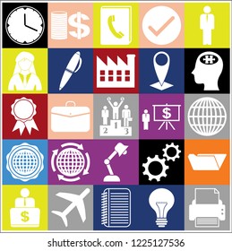 Set of 25 business icons, pictograms, symbols. Collection. Amazing desing. Vector Illustration.