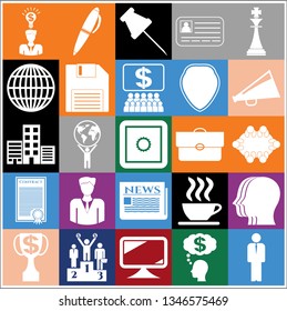 Set of 25 business icons, pictograms, symbols. Collection. Amazing desing. Vector Illustration.