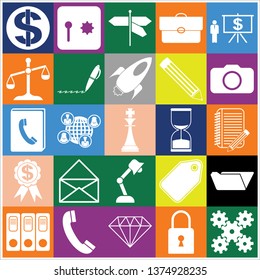 Set of 25 business icons, pictograms, symbols. Collection. Amazing desing. Vector Illustration.