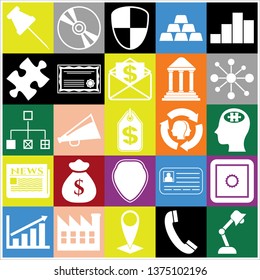 Set of 25 business icons, pictograms, symbols. Collection. Amazing desing. Vector Illustration.