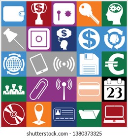 Set of 25 business icons, pictograms, symbols. Collection. Amazing desing. Vector Illustration.