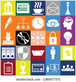 Set of 25 business icons, pictograms, symbols. Collection. Amazing desing. Vector Illustration.