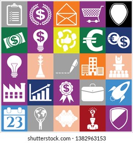 Set of 25 business icons, pictograms, symbols. Collection. Amazing desing. Vector Illustration.