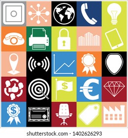 Set of 25 business icons, pictograms, symbols. Collection. Amazing desing. Vector Illustration.