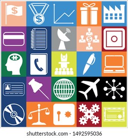 Set of 25 business icons, pictograms, symbols. Collection. Amazing desing. Vector Illustration.