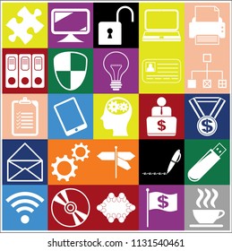 Set of 25 business icons or symbols. Collection. Amazing desing. Vector Illustration.