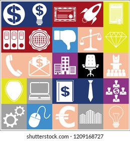 Set of 25 business icons or symbols. Collection. Amazing desing. Vector Illustration.