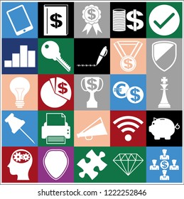 Set of 25 business icons or symbols. Collection. Amazing desing. Vector Illustration.