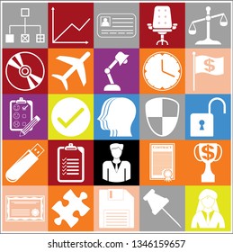 Set of 25 business icons or symbols. Collection. Amazing desing. Vector Illustration.