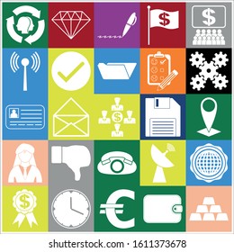 Set of 25 business icons or symbols. Collection. Amazing desing. Vector Illustration.