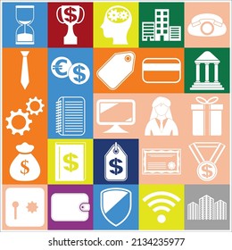 Set of 25 Business icons or symbols. Amazing desing. 