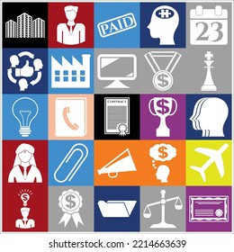 Set of 25 Business icons, symbols or pictograms. Amazing desing. 