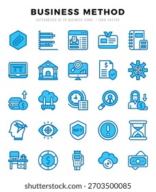 Set of 25 Business Method Two Color Icons Pack.