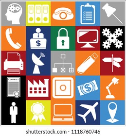 Set of 25 business related icons. Collection. Amazing desing. Vector Illustration.
