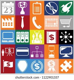 Set of 25 business related icons. Collection. Amazing desing. Vector Illustration.