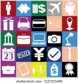 Set of 25 business related icons. Collection. Amazing desing. Vector Illustration.