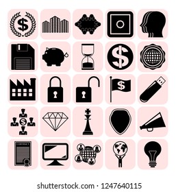 Set of 25 business related icons. Collection. Amazing desing. Vector Illustration.