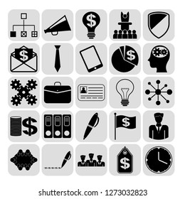 Set of 25 business related icons. Collection. Amazing desing. Vector Illustration.