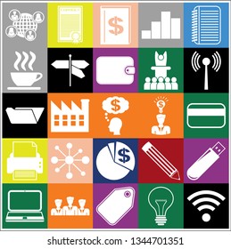 Set of 25 business related icons. Collection. Amazing desing. Vector Illustration.