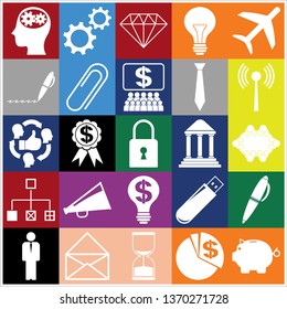 Set of 25 business related icons. Collection. Amazing desing. Vector Illustration.
