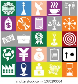Set of 25 business related icons. Collection. Amazing desing. Vector Illustration.