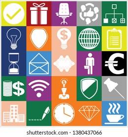 Set of 25 business related icons. Collection. Amazing desing. Vector Illustration.