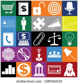 Set of 25 business related icons. Collection. Amazing desing. Vector Illustration.